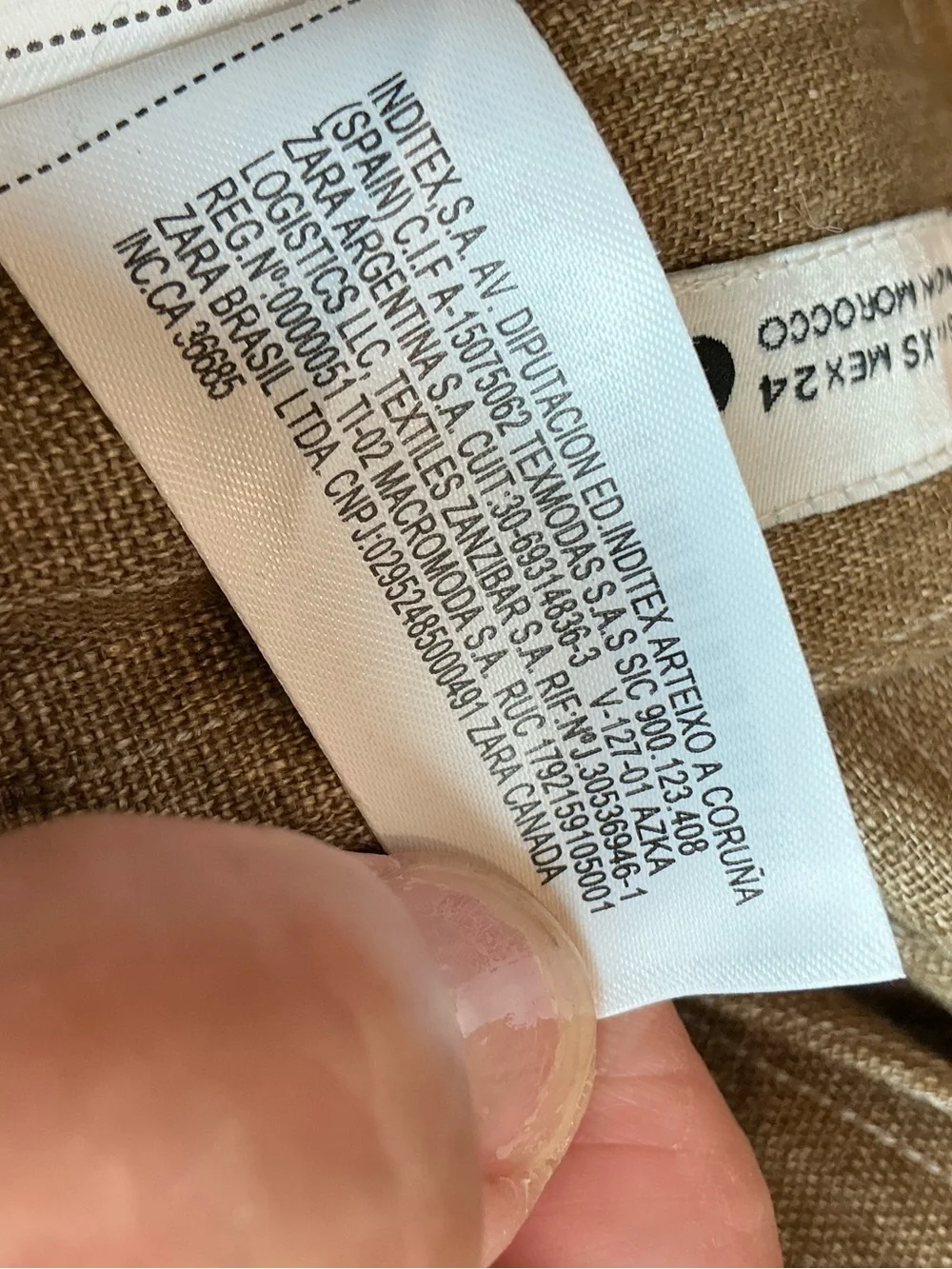 Zara Linen-Blend Pants in Light Brown